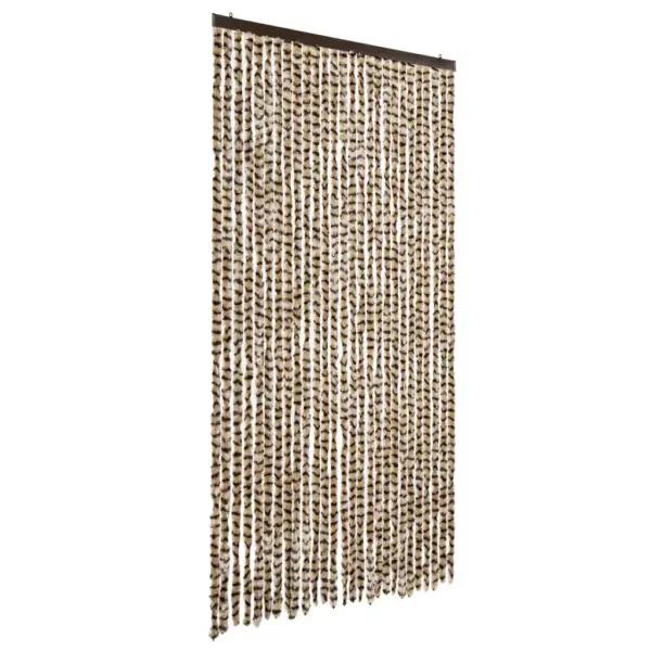 Šenillist putukakardin uksele, beež ja pruun, 118 x 220 cm – 2