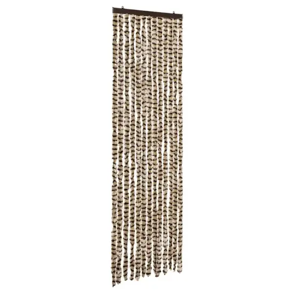 Šenillist ribidega putukakardin uksele, beež/pruun, 56 x 185 cm – 2