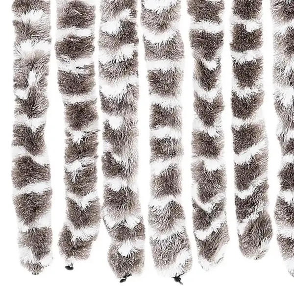 Šenillist putukakardin uksele, pruunikashall/valge, 56 x 185 cm – 5