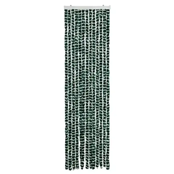 Šenillist putukakardin uksele, valge-roheline, 56 x 185 cm – 3