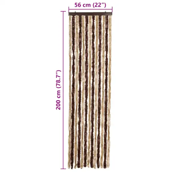 Šenillist putukakardin uksele, beež ja helepruun, 56 x 200 cm – 7