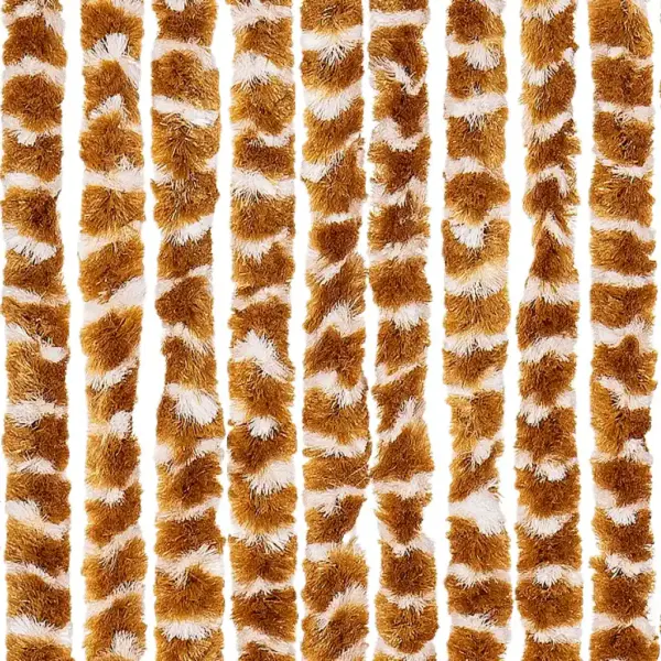 Šenillist putukakardin uksele, ookerkollane-valge, 56 x 200 cm – 5