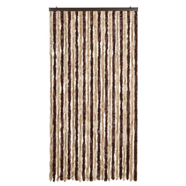 Šenillist putukakardin uksele, beež ja helepruun, 100 x 200 cm – 3
