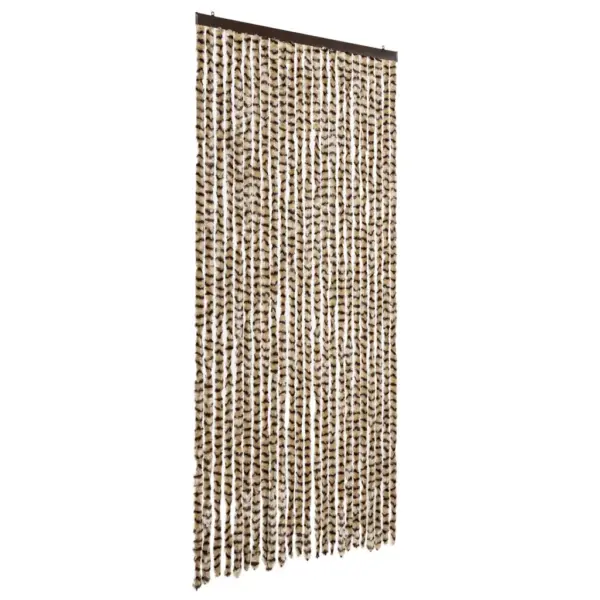 Šenillist putukakardin uksele, beež ja pruun, 100 x 200 cm – 2