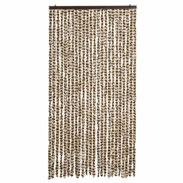 Šenillist putukakardin uksele, beež ja pruun, 100 x 200 cm – 3