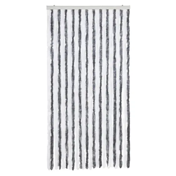 Šenillist putukakardin uksele, hall ja valge, 100 x 200 cm – 3