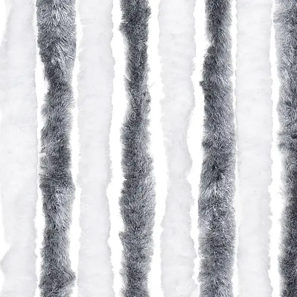 Šenillist putukakardin uksele, hall ja valge, 100 x 200 cm – 5