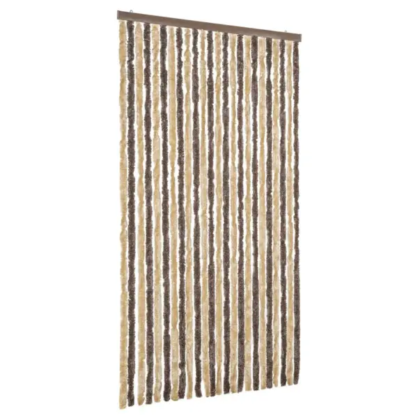 Šenillist putukakardin uksele, tumepruun ja beež, 100 x 200 cm – 2