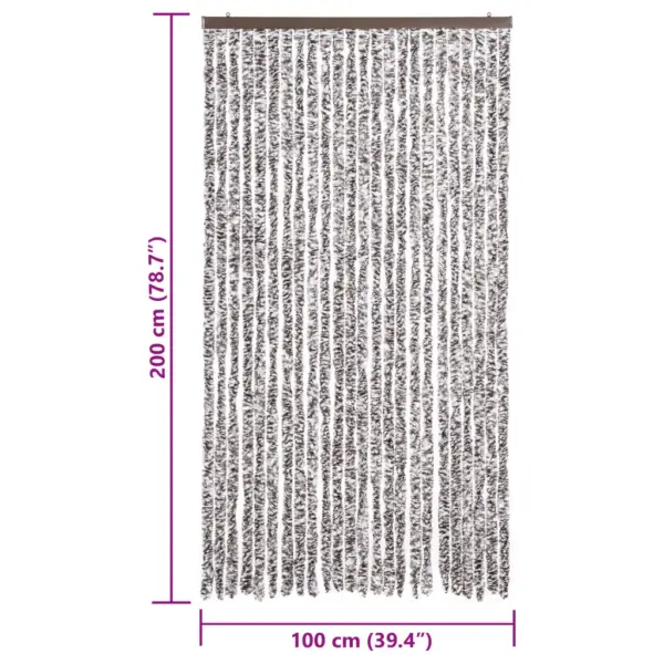 Šenillist putukakardin uksele, pruun ja beež, 100 x 200 cm – 7