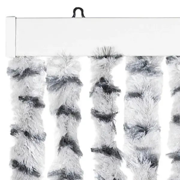 Šenillist putukakardin uksele, hele- ja tumehall, 100 x 220 cm – 4
