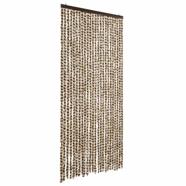 Šenillist putukakardin uksele, beež ja pruun, 100 x 230 cm – 2