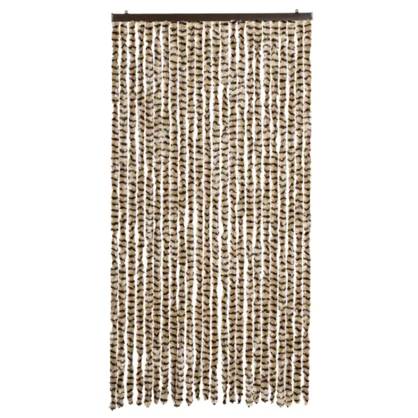 Šenillist putukakardin uksele, beež ja pruun, 100 x 230 cm – 3