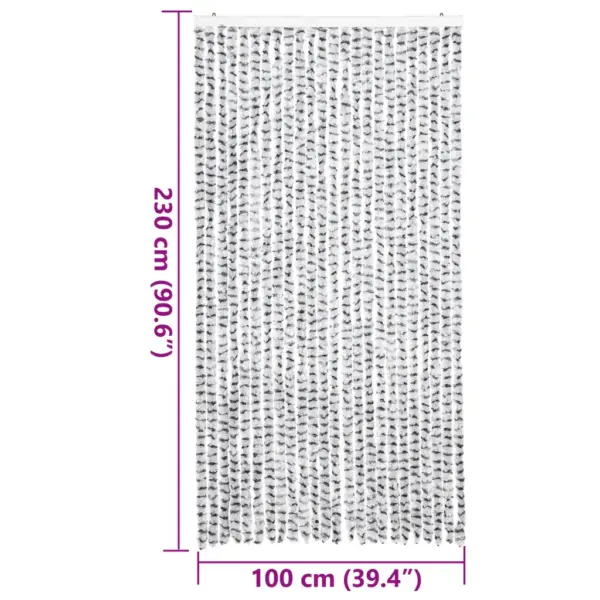 Putukakardin uksele, helehall ja tumehall šenill, 100 x 230 cm – 7