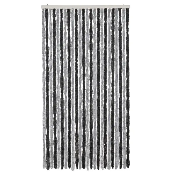 Šenillist putukakardin uksele, hall ja must, 100 x 230 cm - 3