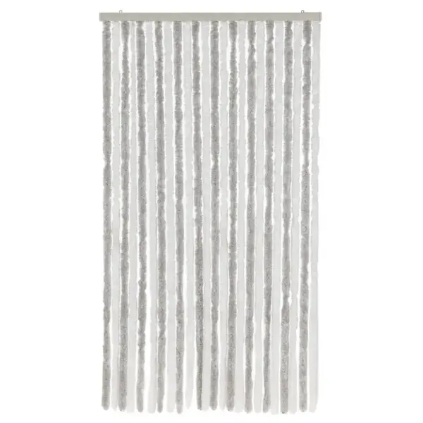 Šenillist putukakardin uksele, helehall/valge, 100 x 230 cm – 3