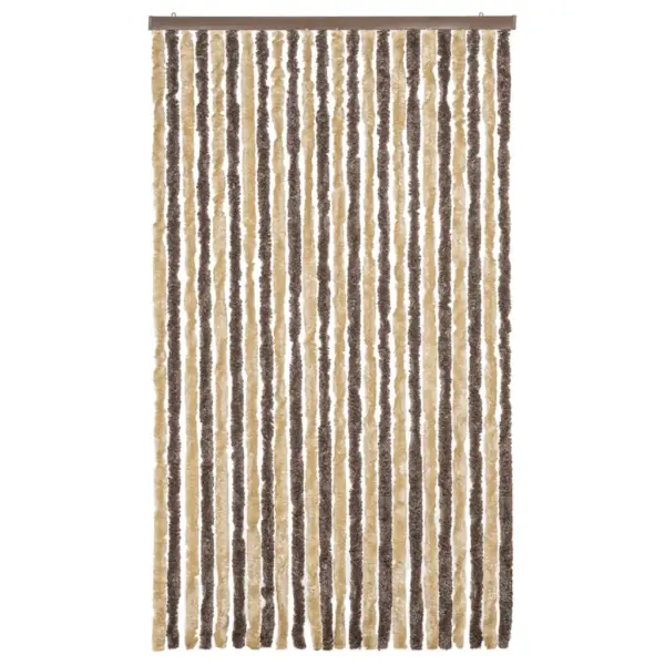Šenillist putukakardin uksele, tumepruun ja beež, 100 x 230 cm - 3