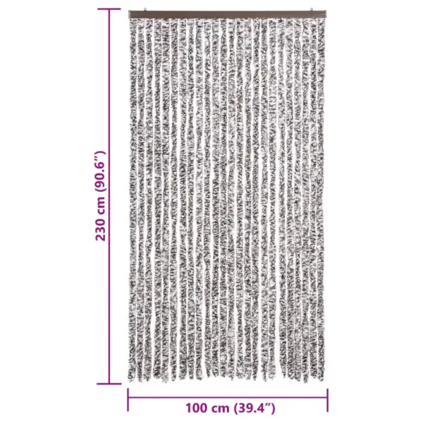Ukse putukakardin šenillist, pruun ja beež, 100 x 230 cm – 7