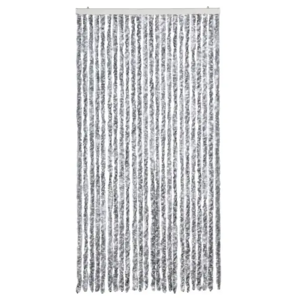 Šenillist putukakardin uksele, valge ja hall, 100 x 230 cm – 3