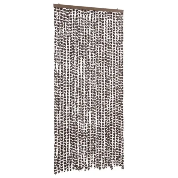 Šenillist putukakardin uksele, pruun/valge, 100 x 220 cm – 2