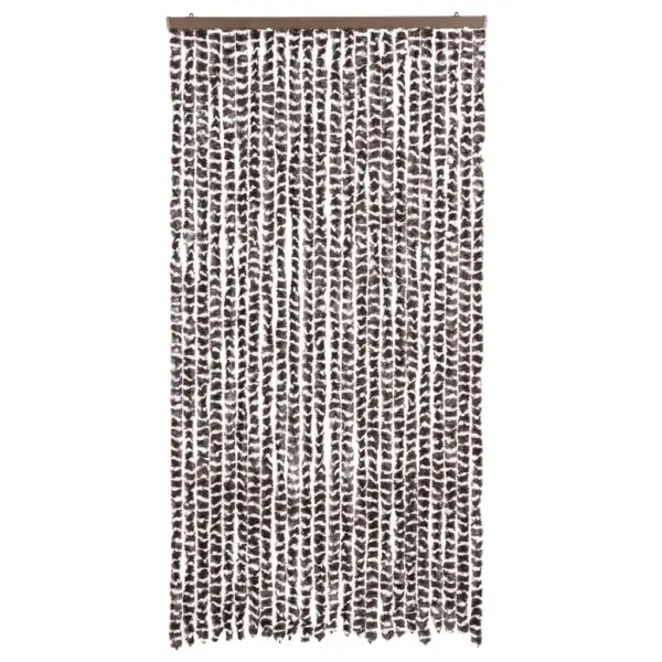Šenillist putukakardin uksele, pruun/valge, 100 x 220 cm – 3