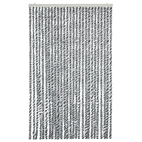 Šenillist putukakardin uksele, hall/must/valge, 118 x 220 cm – 3