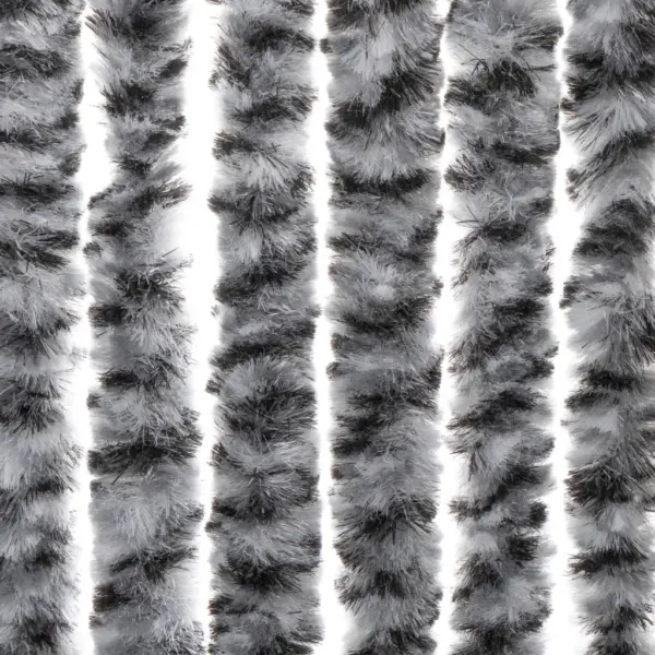 Šenillist putukakardin uksele, hall/must/valge, 118 x 220 cm – 5