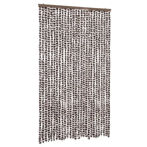 Šenillist putukakardin uksele, pruun ja valge, 118 x 220 cm – 2