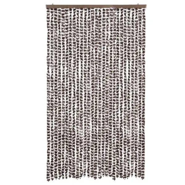 Šenillist putukakardin uksele, pruun ja valge, 118 x 220 cm – 3