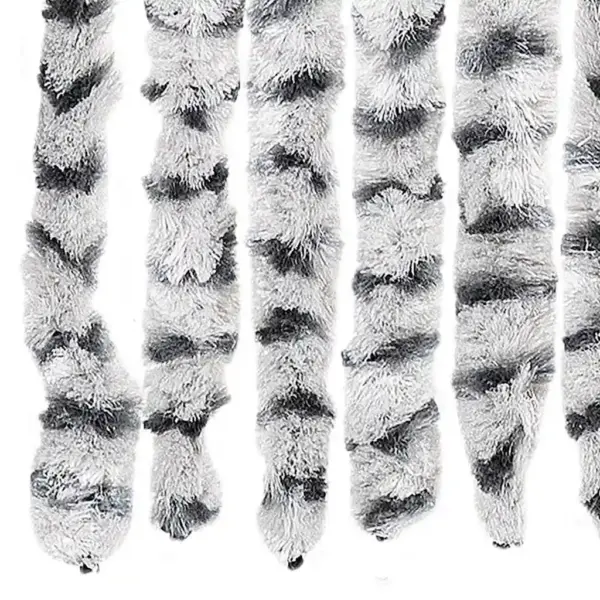 Šenillist putukakardin uksele, hele- ja tumehall, 56 x 185 cm – 5