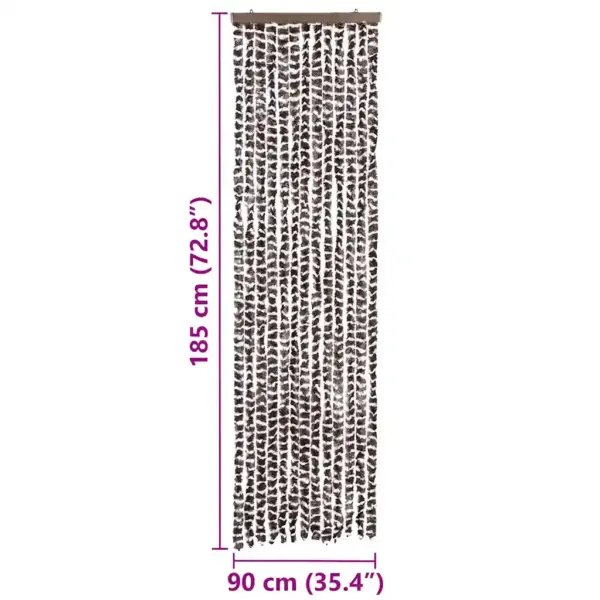 Šenillist putukakardin uksele, pruun-valge, 56 x 185 cm – 7
