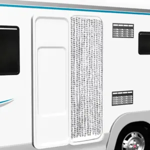 Šenillist putukakardin uksele, hele- ja tumehall, 56 x 200 cm