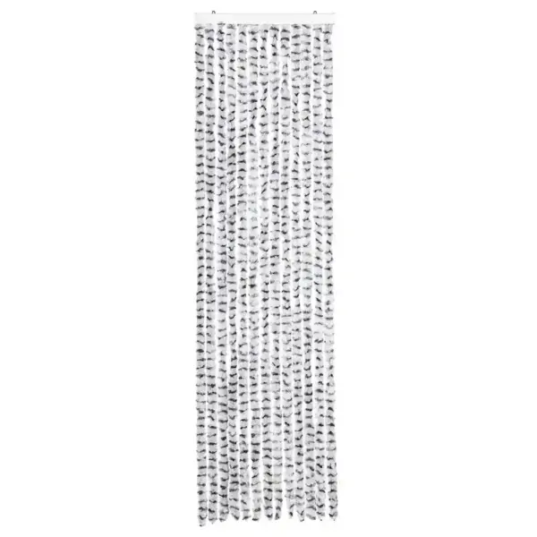 Šenillist putukakardin uksele, hele- ja tumehall, 56 x 200 cm – 3