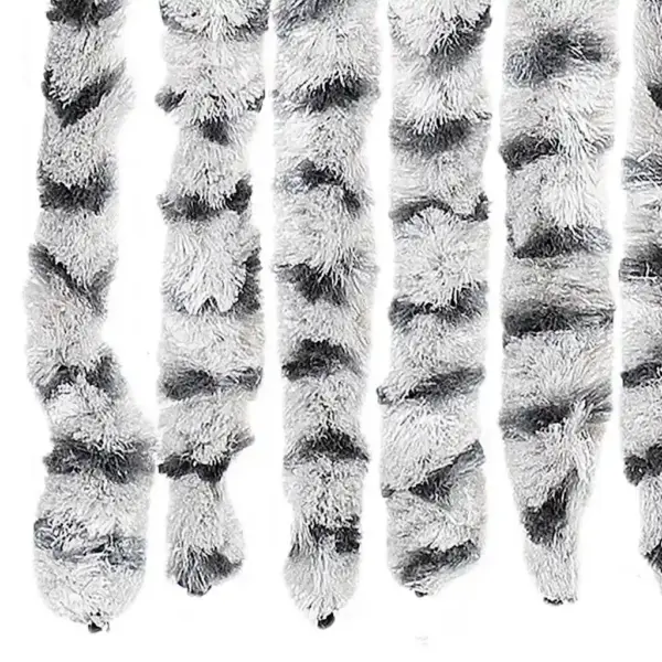 Šenillist putukakardin uksele, hele- ja tumehall, 56 x 200 cm – 6