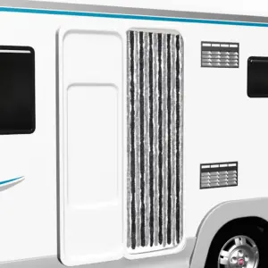 Šenillist putukakardin uksele, hall ja must, 56 x 200 cm