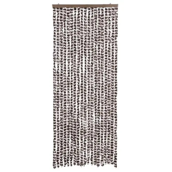 Šenillist putukakardin uksele, pruun-valge, 56 x 200 cm – 3