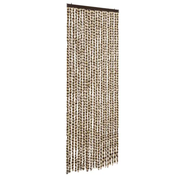 Šenillist putukakardin uksele, beež ja pruun, 90 x 200 cm – 2