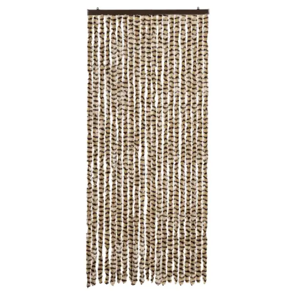 Šenillist putukakardin uksele, beež ja pruun, 90 x 200 cm – 3