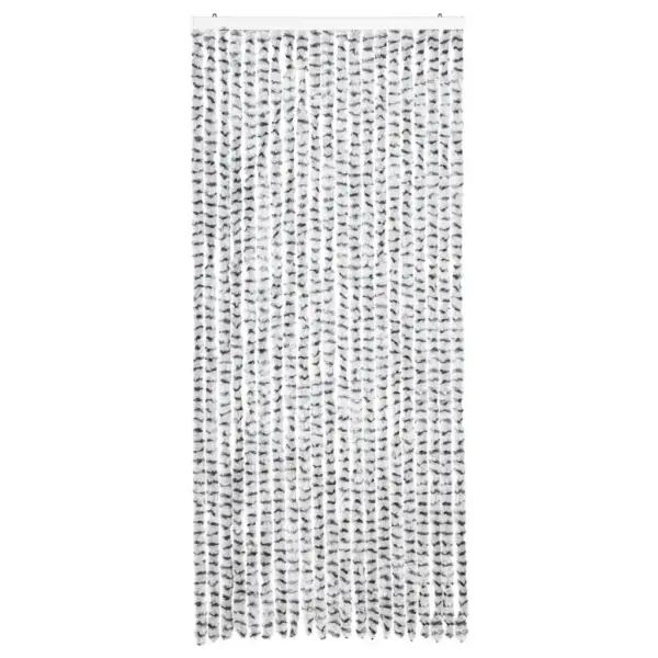 Šenillist putukakardin uksele, helehall ja tumehall, 90 x 200 cm – 3