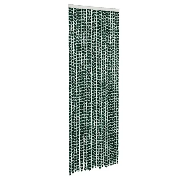 Šenillist putukakardin uksele, roheline-valge, 90 x 200 cm – 2