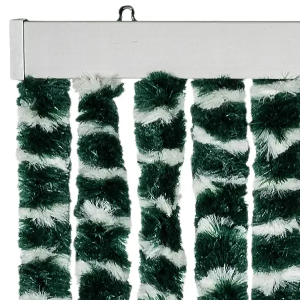Šenillist putukakardin uksele, roheline-valge, 90 x 200 cm – 4
