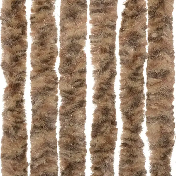Šenillist putukakardin uksele, beež ja tumepruun, 90 x 220 cm – 6