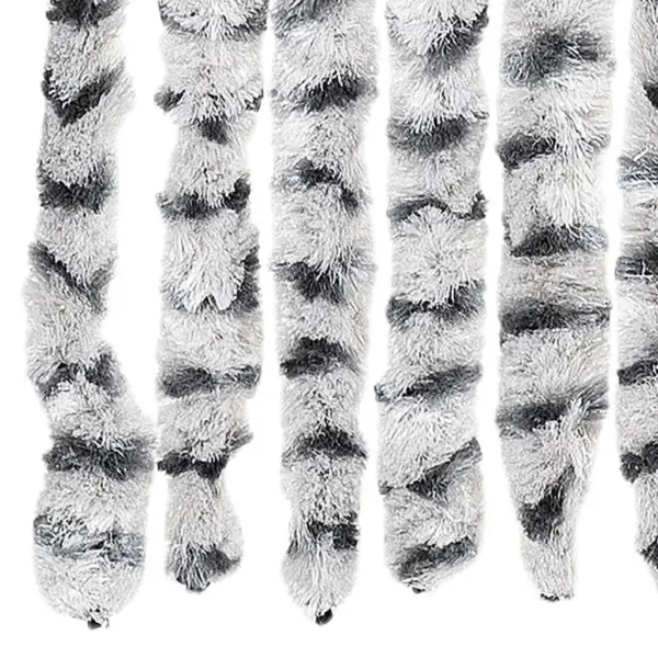 Šenillist putukakardin uksele, hele- ja tumehall, 90 x 220 cm – 5