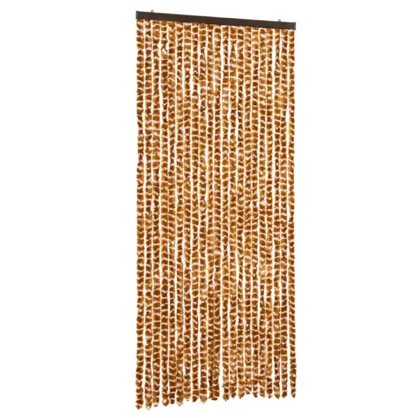 Šenillist putukakardin uksele, ooker ja kollane, 90 x 220 cm – 2