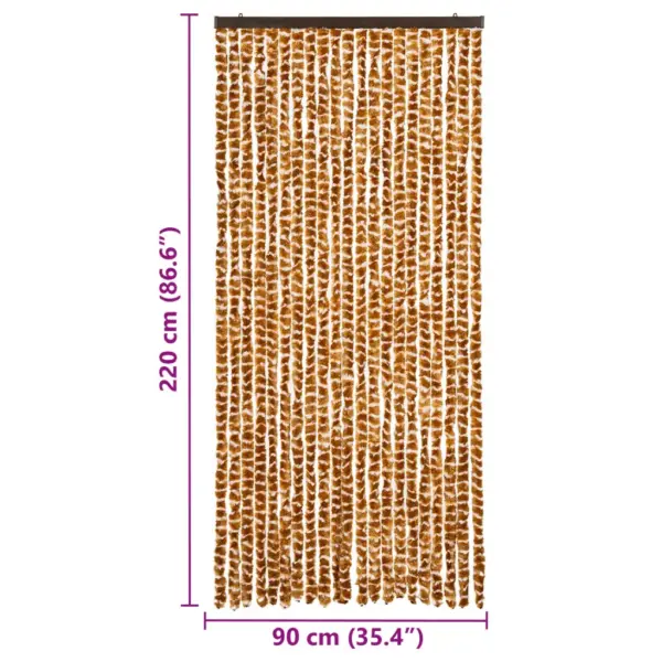 Šenillist putukakardin uksele, ooker ja kollane, 90 x 220 cm – 7
