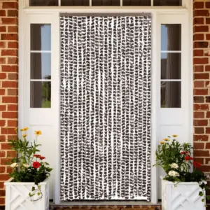 Šenillist putukakardin uksele, pruun ja valge, 90 x 220 cm