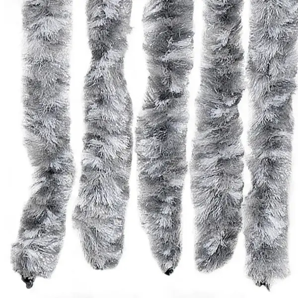 Šenillist putukakardin uksele, valge ja hall, 90 x 220 cm – 5