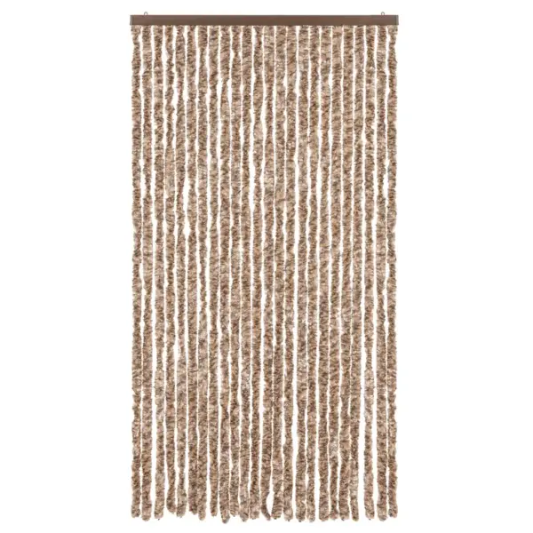 Šenillist putukakardin uksele, beež ja tumepruun, 100 x 200 cm – 3