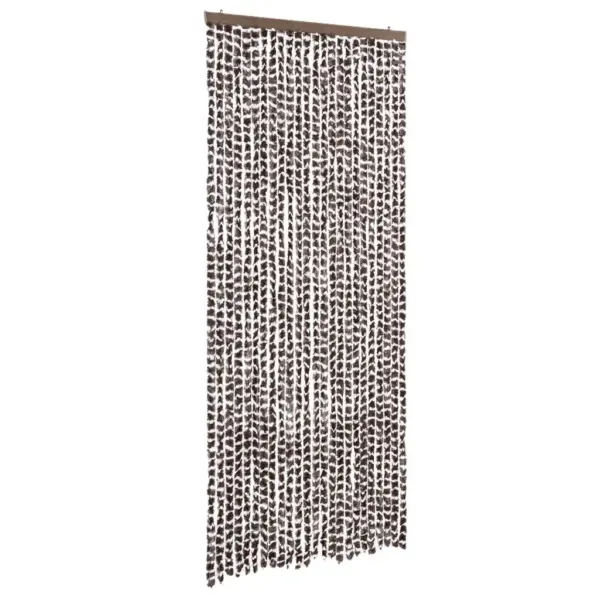 Šenillist putukakardin uksele, pruun ja valge, 100 x 230 cm - 2