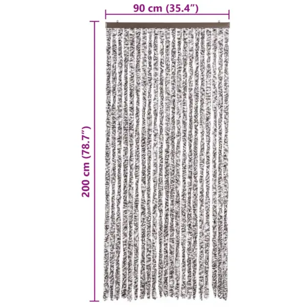 Šenillist putukakardin uksele, pruun ja beež, 90 x 200 cm – 7