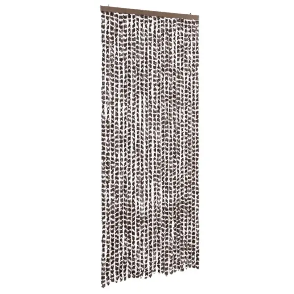 Šenillist putukakardin uksele, pruun/valge, 100 x 200 cm – 2